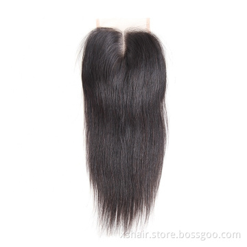 Wholesale Silky Straight Wave 4x4 5x5 Lace  Closure Raw Human Hair HD Lace Frontal Closure for Black Woman